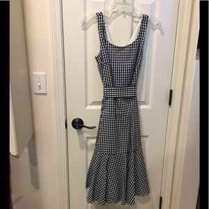 NWT J Crew women’s blue and white gingham dress